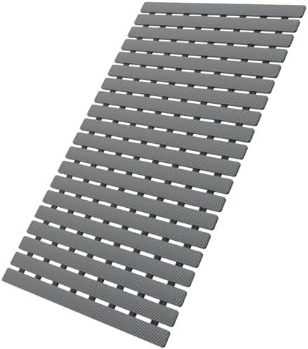 MBOSS Bathtub Mat Non Slip, Shower Mat for Inside Shower, Suction Cups Design and Drain Holes, 27.5 X 15.7 Inch, Bathroom Essentials Safe, Easy to DIY Cut, Soft and Eco-Friendly Materials