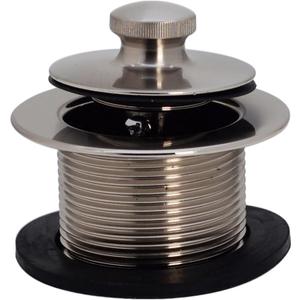 Westbrass D3324-07 1-1/2" NPSM Pull & Drain Bathtub Plug, Coarse Thread, Satin Nickel