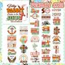 Estune 30 Pcs Easter Iron on Transfers He is Risen Iron on Decals Patches Christian Religious Cross Heat Transfers Vinyl Easter Heat Decals for Clothes Bag Covers DIY Decorations