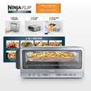 Ninja Air Fryer Toaster Oven Combo | 8-in-1 Functionality | Flip Up & Away for Storage Space | Air Fry Basket, Sheet Pan, Wire Rack & Removable Crumb Tray |1800 Watt | Stainless Steel | SP151, 17.01 in L X 15.75 in W X 7.68 in H 