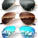 KALIYADI Classic Aviator Sunglasses for Men Women Driving Sun glasses Polarized Lens UV Blocking