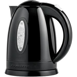 OVENTE Electric Kettle, 1.7L Fast Boiling Water Heater for Coffee or Tea, BPA Free with Water Level Gauge, Auto Shut-Off, Boil-Dry Protection, Indicator Light and Removable Filter, Black KP72B, (There is only a kettle)