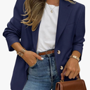PRETTYGARDEN 2026 Blazers for Women Business Casual Long Sleeve Lapel Open Front Suit Jacket Work Blazer with Pockets, Size Medium