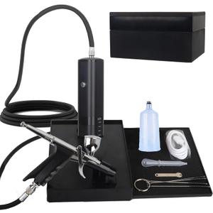 High Pressure Airbrush Kit, Rechargeable Cordless Airbrush Compressor, Dual-Action Handheld Airbrush Gun, Mini Airbrush Set Portable Air Brush for Barber, Nail Art, Makeup, Model Painting