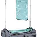 Mavii Deluxe Dance Bag with Garment Rack, 28 Inch Rolling Duffel for Competitions & Travel, Patent-Pending Stability Frames, Lightweight Aluminum Rack, Wheeled Upright Luggage, Heathered Gray