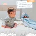 Baby Lovey Blanket  Muslin Security Blanket with Plush Bunny for Newborn or Boys  Soft and Cozy Lovey 24 x 24 inches