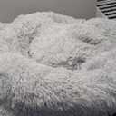 Active Pets Premium Large Donut Dog Bed, Fits Up to 100 lbs, Removable Cover & Washable Cushion, Plush Long Pile Faux Fur Fabric, Portable Dark Grey Pet Bed Furniture for Big Adult Canines & Cats