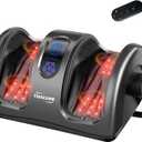 TISSCARE Foot Massager with Heat, Shiatsu Foot Massager for Plantar Fasciitis, Neuropathy, Circulation and Pain Relief, Remote Control, Deep Kneading, Gifts for Women Men Mom Dad (Dark Gray)