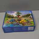 Camping Tree House Building Set with Lights, 1715 PCS Campground 3.6MM Mini Building Block Toy with Tent Camper Van for Home Office Decor, Birthdays Gift for Adults Teens Kids Boys Girls 12+