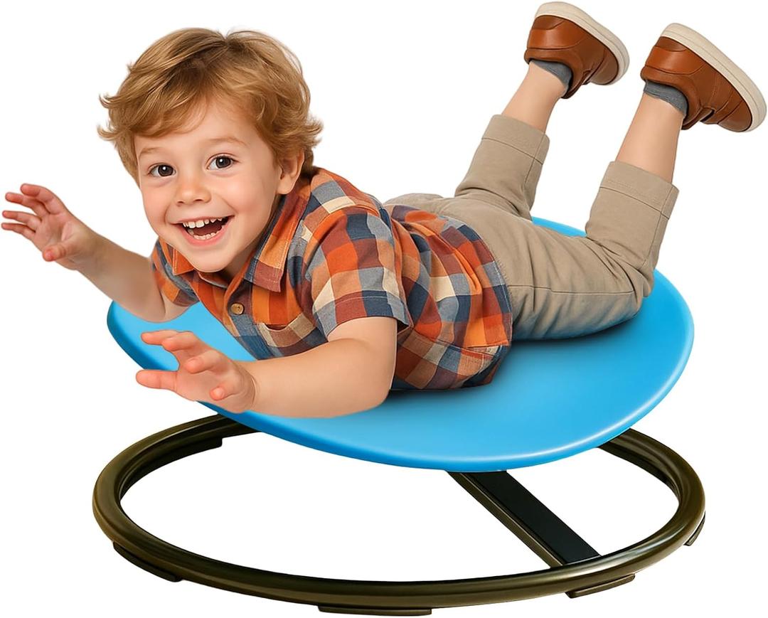 Sensory Spinning Chair for Autistic Kids Sensory Chair for Kids Swivel Chair Training Body Coordination Sit and Spin Sensory Toys for Kids with Autism & ADHD Autism Sensory Products Toys for Kids (Blue - soothe Anxiety)
