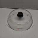 Tall Glass Microwave Splatter Cover | Sturdy clear 100% food safe BPA free glass lid with easy grip silicone handle | Heavy-duty glass for longer life, Dishwasher safe for easy cleaning - 10.5in