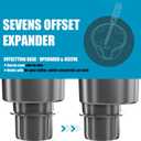 Upgraded Car Cup Holder Expander Adapter with Offset Adjustable Base, Compatible with Yeti 14/24/36/46oz Ramblers, Hydro Flasks 32/40oz, Other Large Bottles Mugs in 3.5"-4.0", Silver 1 Pack