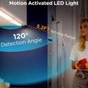 Under Cabinet Lighting Plug in, AC120V LED Motion Sensor Light Indoor 3000K/4000K/5000K, Super Bright, Linkable Under Counter Light for Kitchen,Closet,Shelf,Aluminum (32inch,White,2Pack)