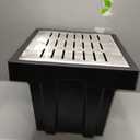 18x18x15 Inch Catch Basin with Stainless Steel Grate, Large Drainage Basin with Debris Basket, French Drain Basin Without Reserved Hole for Yard, Patio, Downspout, Commercial, Municipal Pipeline, Lawn