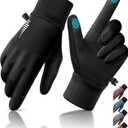 Rivmount 
Water-Resistant Winter Gloves Touch Screen, Women Men Thermal Warm Gloves Suit for Cold Weather Running, Cycling, Hiking, Bike, Ski, Snow, Driving, Work, Outdoor Black Size M