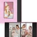 Ejblfe Photo Album 4x6,Linen Cover Slide-in Photo Album Book Can Holds 100 4x6 Photos with 50 Black Sheets for Family,Wedding,Baby and Holiday Pictures (Pink)