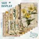 2 x Bomichi 16 Sheets Scrapbook Paper, Vintage Decorative Scrapbook Supplies for Junk Journal Card Making Picture Art Collage DIY 4.1x5.8 inches, Plants theme