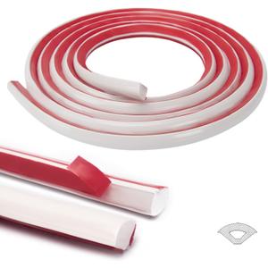 Art3d A17965WT 17 Ft Flexible Trim Caulk Strip, Peel and Stick Trim for Molding, Tile Edge, Ceiling, Wall Corner in White