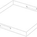 Clear Sturdy Acrylic Serving Tray with Handles-24x24Inch-Serving Coffee,Appetizer,Breakfast,Butler-Kitchen Countertop Tray-Makeup Drawer Organizer-Vanity Table,Ottoman Tray-Decorative Tray (24" x 24" x 2")