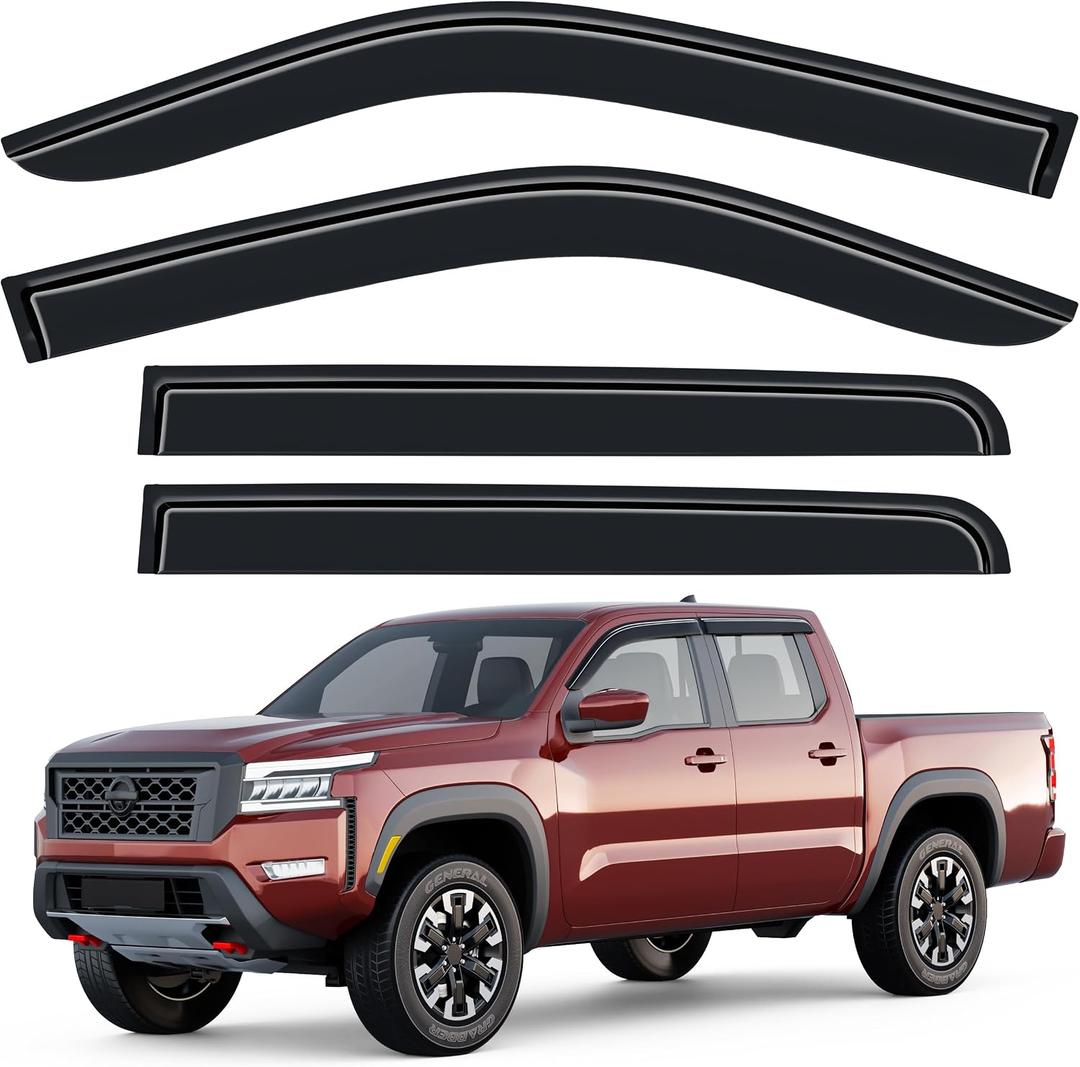Window Visors Rain Guards for Nissan Frontier 2022-2026 Crew Cab,4pcs