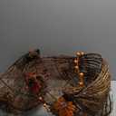 1 Pcs Rattan Lighted Pumpkin Fall Decorations Artificial Rattan Pumpkin Lanterns LED Fall Lighted Harvest Indoor Outdoor Halloween Thanksgiving Decor Porch (Brown,18 Inch)