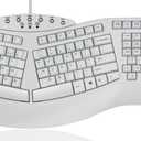 Perixx PERIBOARD-512W Periboard-512 Ergonomic Split Keyboard - Natural Ergonomic Design - White - Bulky Size 19.09"X9.29"X1.73", US English Layout