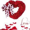 Love Wreath Valentine Mother's Day Wreath for Front Door Decoration Love Pendant for Valentine's Day Decorations Wedding Decor Supply Heart for Wall Door Car Art Decor Accessories