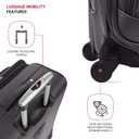 SWISSGEAR Sion Softside Expandable Spinner Luggage Durable Lightweight Travel Suitcase, Dark Grey, Carry-On 21-Inch