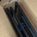 Ceiling Wine Glass Rack - 55.1in Hanging Wine Rack with Glass Holder and Shelf, 2 Layer Industrial Hanging Wine Bottle Holder, Black Metal Ceiling Shelf for Bar Cafe Kitchen (Black, 55.1×11.8×31.4in)