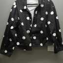 Cicy Bell Womens Polka Dot Denim Jackets Button Down Casual Fall Jean Coats Medium