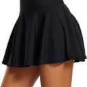 baleaf Women's Tennis Skirts High Waisted Tummy Control Pleated Athletic Golf Skorts Skirts for Running with 2 Pockets (Large, Black)