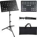 Firstar Portable Music Stand,Sheet Music Stand with Carrying Bag30-56" Height Adjustable Music Stand for Sheet Music/Book/Laptops/Projectors