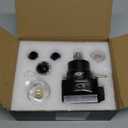 Adjustable Fuel Pressure Regulator Kit 3-70PSI with AN8 Feed Port and AN6 Return Port (black)