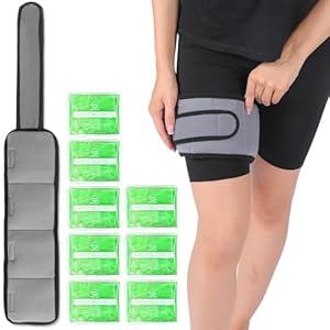 Reusable Knee Ice Packs for Injuries - Multi-Use Gel Ice Pack Wrap with 8 Gel Packs | Hot and Cold Pack - Knee, Elbow, Ankle, Neck, Reusable Ice Packs for Injuries 