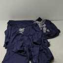 HD African Mens Apparel Agbada Clothing Embroidery Dashiki Shirts and Pants Outfits 3 Pieces (X-Large, Blue)