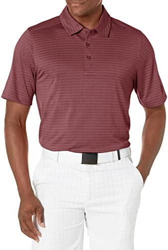 Cutter & Buck Men's Moisture Wicking Textured Cascade Melange Stripe Polo Shirt, S