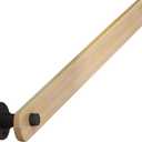 Outdoor Indoor Handrail, Wooden Stairs Step Wall Mount Bannister with Brackets, for Elderly Disabled Children (Color : Brown, Size : 30cm(1ft))