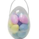 Large Easter Egg Container Filled with 17 Plastic Easter Eggs - Easter Supplies and Decor