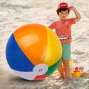 AMOR PRESENT Giant Inflatable Beach Balls, Inflatable Pool Balls for Swimming Parties, Outdoor Fun, Beach Party and Games (42 Inches Before Inflated, 30 Inches After Inflated)