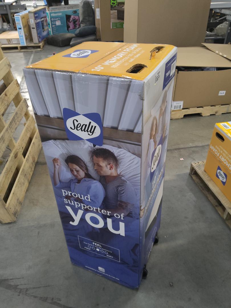 seally twin 10" memory foam mattress