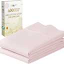 California Design Den King Size Pillowcase Set - 400 Thread Count, 100% Cotton Sateen, Luxury Set of 2 Pillow Covers, Breathable, Cooling, Soft for Comfortable Quality Sleep - Pink