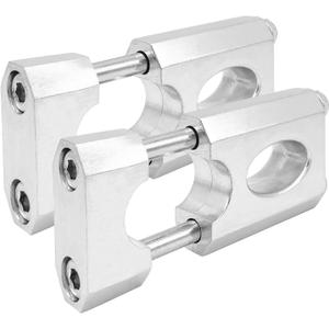 Handlebar Risers - 7/8" 22mm Motorcycle Handlebar Mount Clamp Risers, Handlebar Lift Clips for Razor MX650 Coleman Bt200x Ct200 Mega Moto 80/105 Mini Bikes SSR 125 Motorcycle Dirt Bike Pit Bike (Silver)