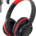 USB C & 3.5mm 2 in 1 Wired Headphones, Stereo Over Ear Headphones with HD Mic, Tangle-Free Nylon Cord, Foldable Earphones for iPad, Tablet, Laptop, Android, School, Travel