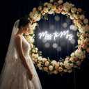 Miss to Mrs Neon Sign for Wedding, 24" x 7" Super Bright 12V LED Sign with Adapter, Bridal Shower Wall Decor, Engagement Party, Bachelorette Party Decorations