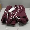 Sunbeam Royal Ultra Fleece Heated Electric Blanket Twin Size, 84" x 62", 12 Heat Settings, 12-Hour Selectable Auto Shut-Off, Fast Heating, Machine Washable, Warm and Cozy, Claret