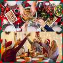 Tinlade 100 Pcs Disposable Christmas Balls Placemats 13 Inch Diameter Paper Red Green Round Christmas Place Mats for Festival Table Xmas Holiday Party(Country)