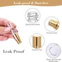 12Pcs 3ML Clear Glass Perfume Travel Refillable Spray Bottles, Mini Perfume Bottle Empty, Portable Cologne Atomizer Sprayer Travel Size Containers Refill Bottles Kit for Toiletries Dispenser (Gold Cap)