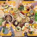 Bayson 50 Pieces Summer Bee Honey Colorful Paper Placemats Disposable Durable Yellow Farm Flower Place Mats Great for Party Holiday Kitchen Dining Room Table Decorations 11" x 17"