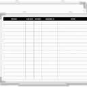 Lincia Aluminum Frame Dry Erase Board with Lines, Double Sided Wall-Mounted Whiteboard for Scheduling, to Do Lists & Weekly Planning, Reusable Calendar for Home & Work(Project Planning Board,24"x18")