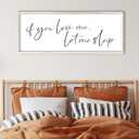 RLWangChao If You Love Me Let Me Sleep Sign Wall Decor, 40"×15", White